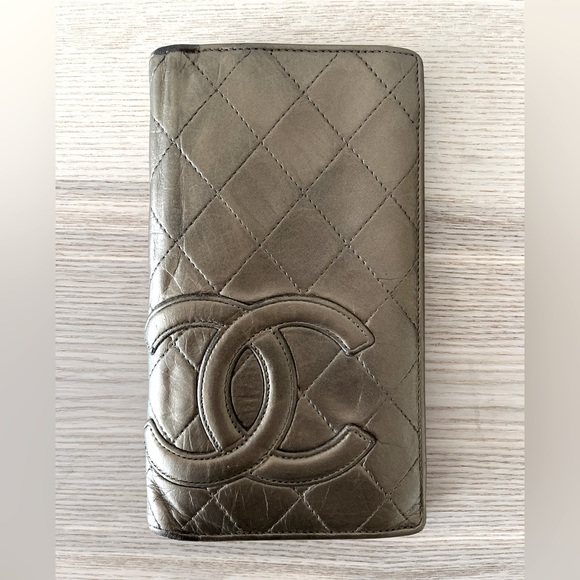 👛 Chanel original Yen Wallet color Khaki - Picture 1 of 9